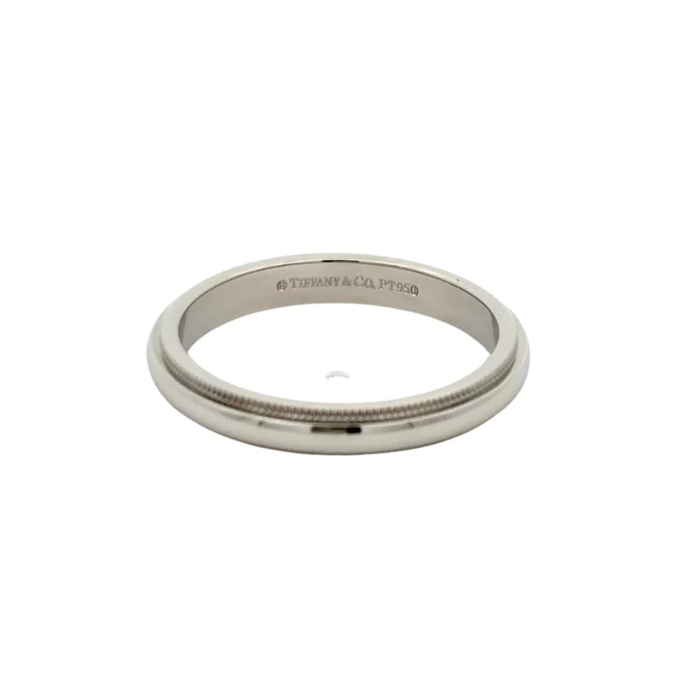 Tiffany & Co. Milgrain Ring, approximately 1cm in size, Pt950 platinum, 6.4g,...